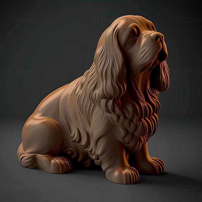 3D модель Сассекс-спаниель собака (STL)